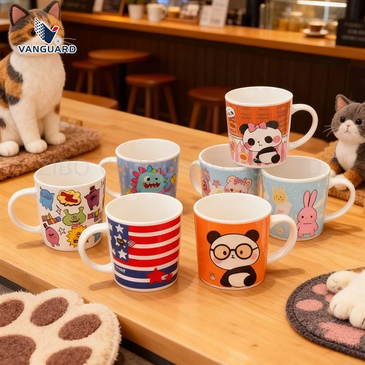 Cawan Kopi Bercetak Kartun Comel
