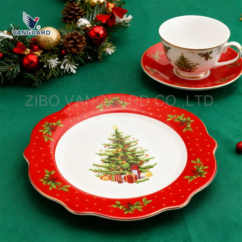 porcelain Christmas dinner plate porcelain Christmas dinner plate