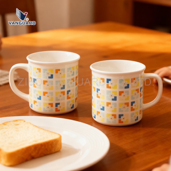 White Ceramic Campfire Coffee Mugs