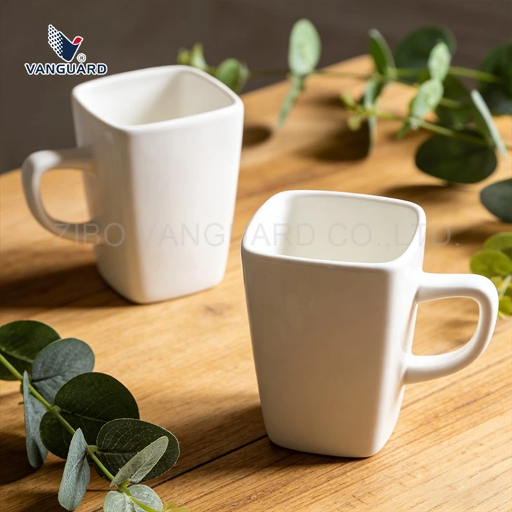 Mug Seramik Dataran Putih Tulen
